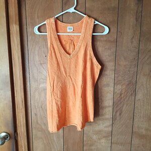 love vintage womens orange tank top size L